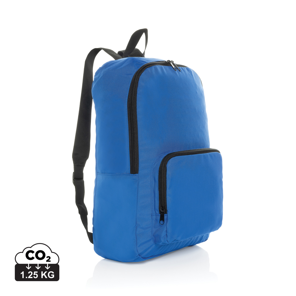 Sac à dos pliable rPET personnalisé Dillon Bleu royal